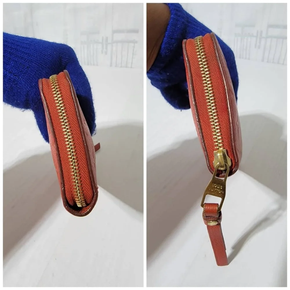 Authentic Louis Vuitton Monogram Empreinte Zippy Wallet Red - Picture 9 of 15